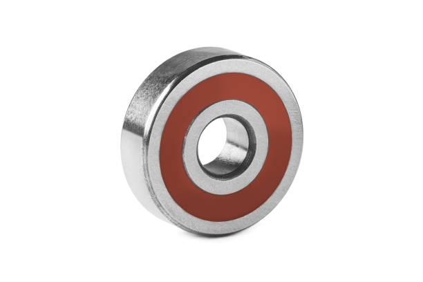 steel bearing on isolated white background. Part of mechanism. steel bearing on isolated white background. Part of mechanism.