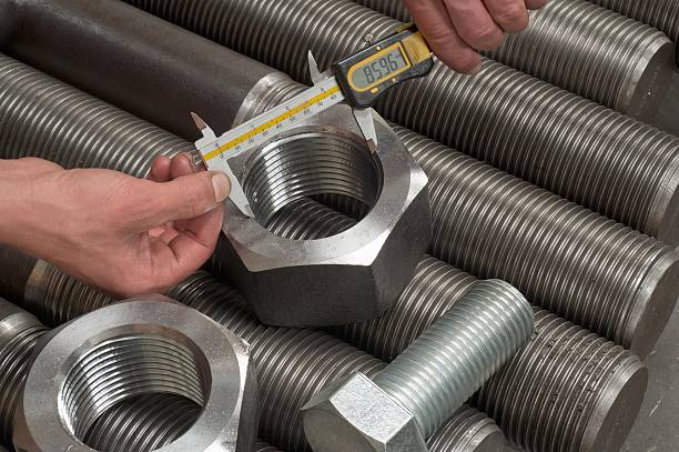 Quality control measuring of machine parts Quality control measuring of machine parts